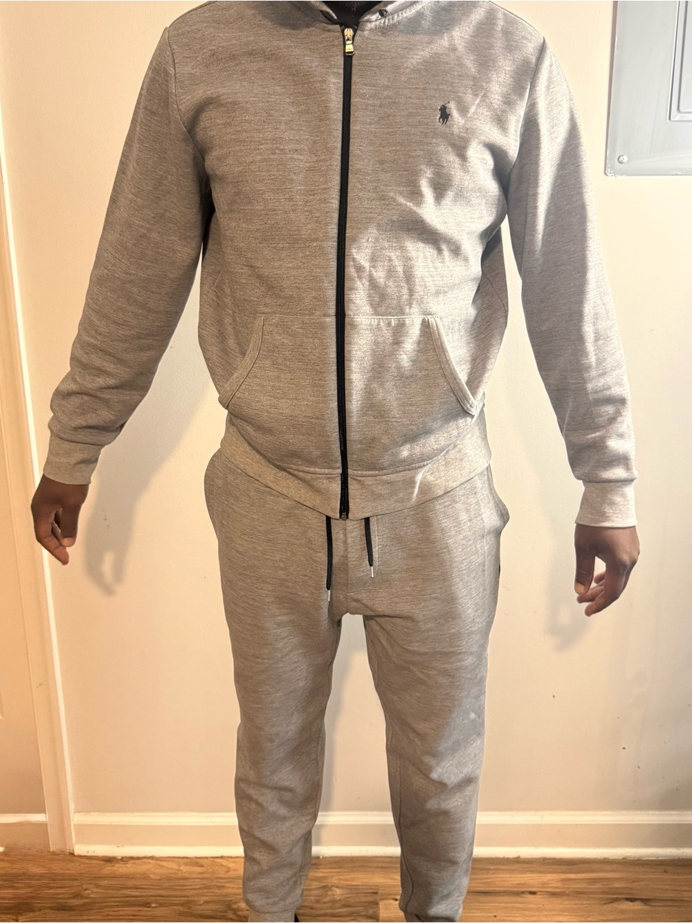 Polo by Ralph Lauren Light Gray Men's Zip-Up Sweater Jacket